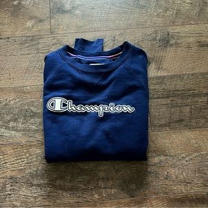 navy blue champion crew neck
